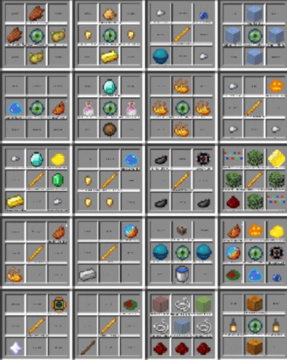 Рецепты предметов