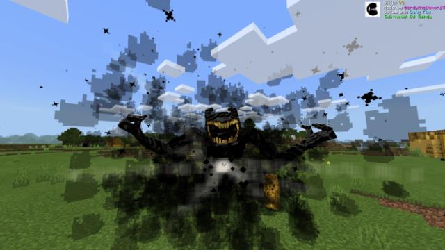 Страшный монстр Бенди с парящими частями тела