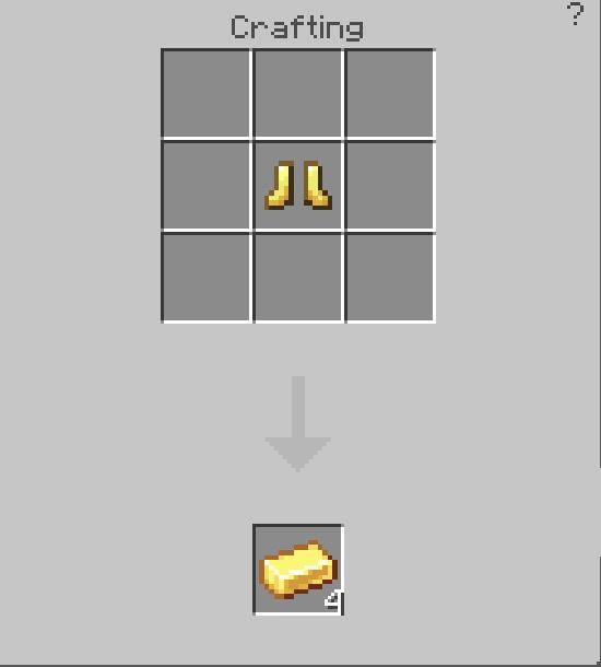 Получение слитков из сапогов