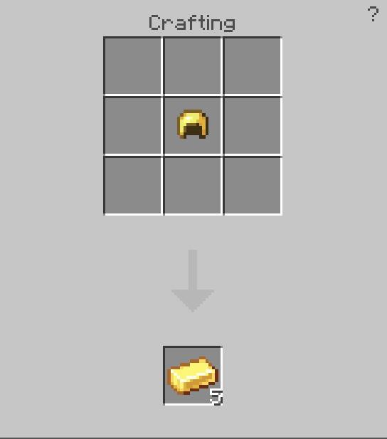 Получение слитков из шлема