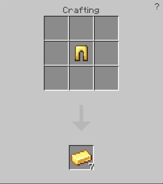 Получение слитков из поножей