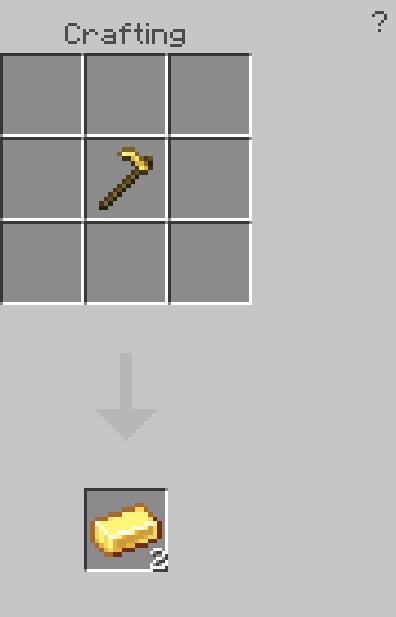 Получение слитков из мотыги