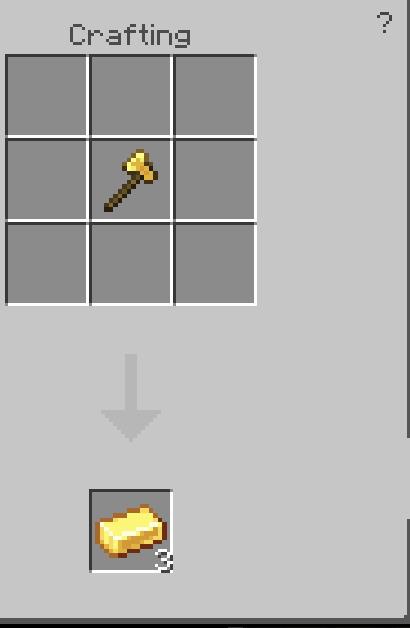 Получение слитков из топора