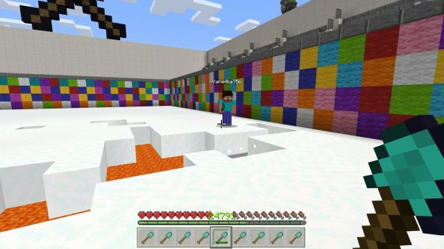 Разрушение блоков под другим игроком