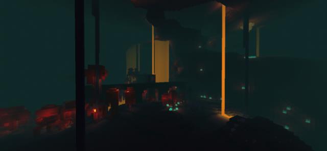 Одинокая струя лавы