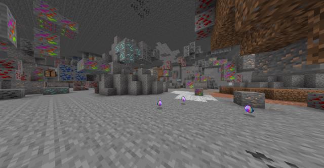 Радужная руда в пещере