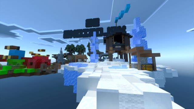 Снежный биом высоко на небесах