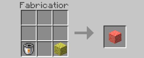 Крафт губки, создающей лаву