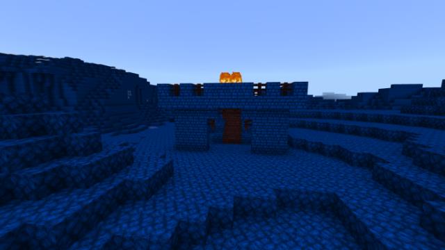 Конструкция из синего кирпича