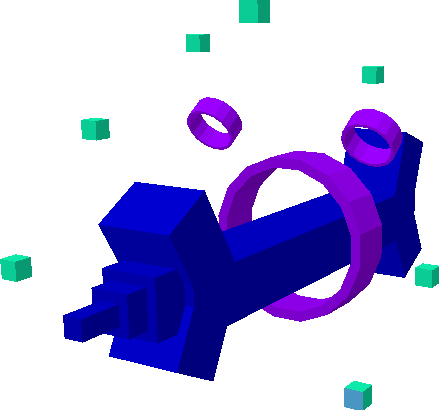 Синие кости с частицами