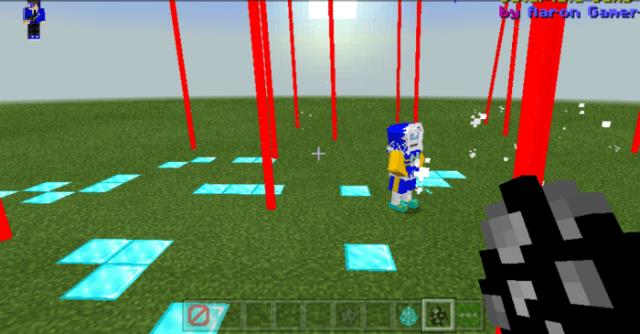 Множество красных полос из неба