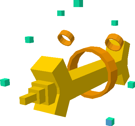 Желтые кости с частицами