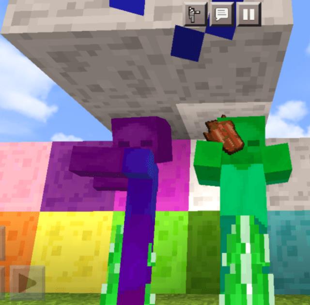 Два разноцветных зомби