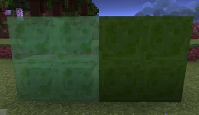 Блоки темно-зеленой слизи