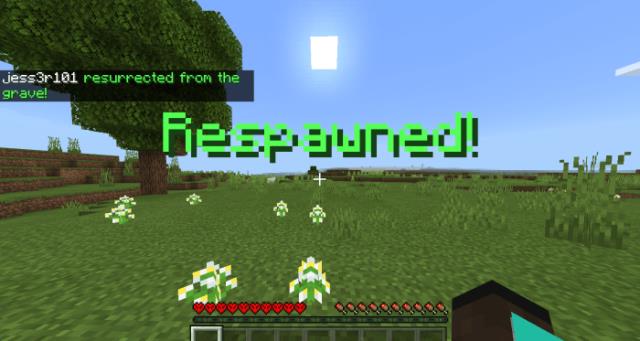 Пример экрана возрождения