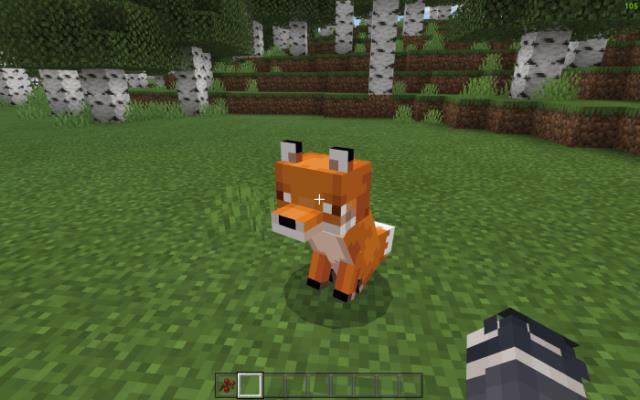 Сидящая рыжая лиса