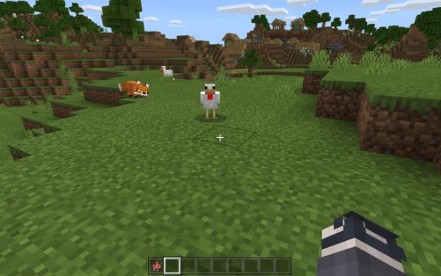 Лисица крадется к курице