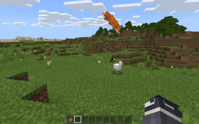 Прыгнувшая лиса и курицы