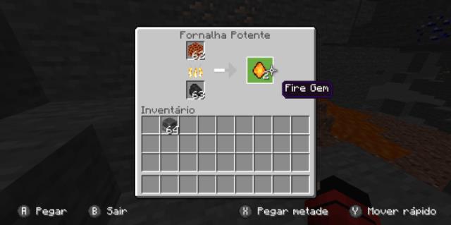 Переплавка магмового блока в огненный камень