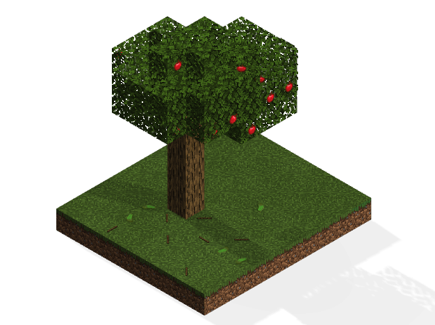 Яблоки в рамках на дереве