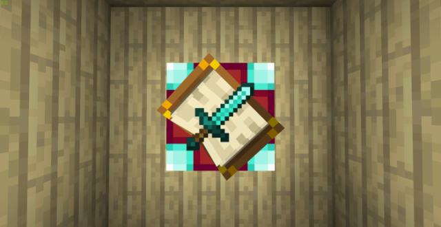 Алмазный меч на столе зачаровывания