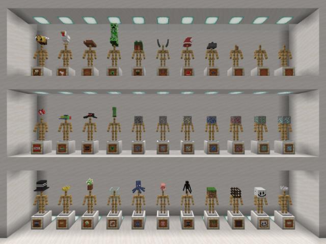 Все виды шляп на стойках для брони