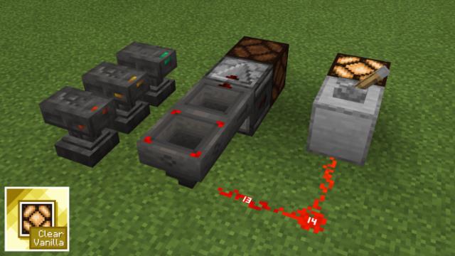 Улучшенные блоки механизмов, создающих машины из редстоуна