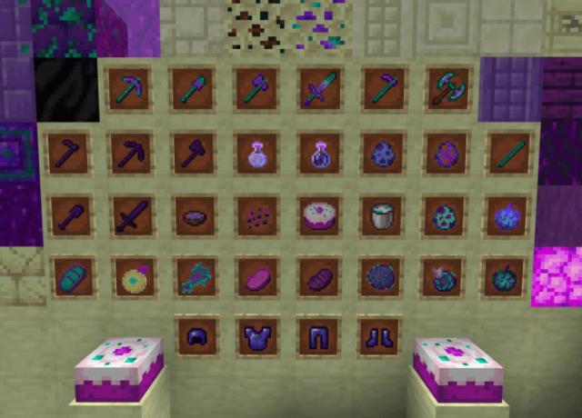 Все новые предметы дополнения в рамке