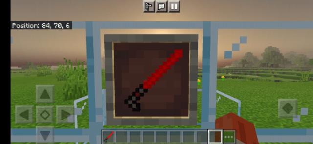 Красный световой меч с изогнутой рукоятью