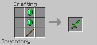 Крафт улучшенных изумрудных предметов