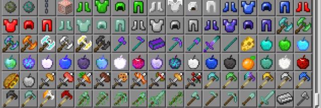 Различные виды оружия и инструментов