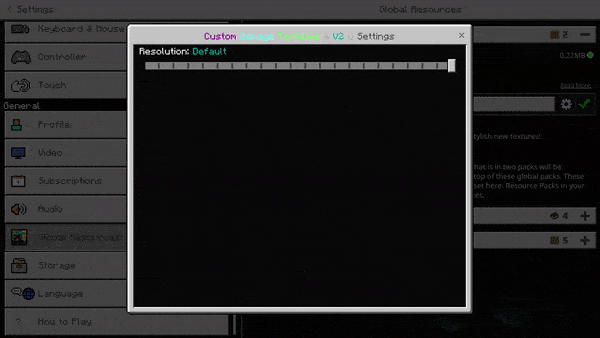 Выбор настроек