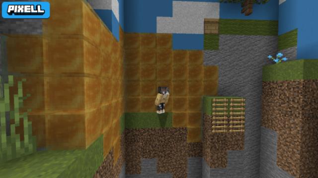 Персонаж прыгает по блокам