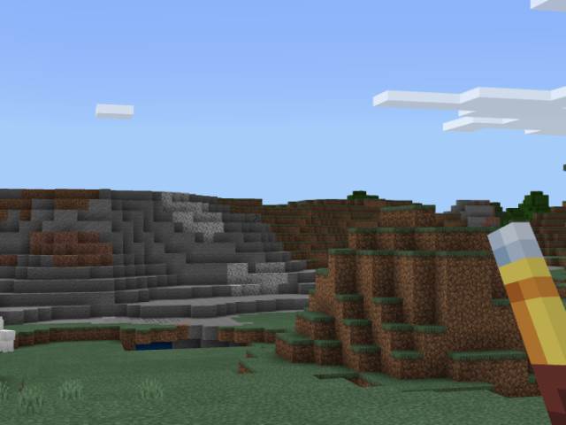 Подзорная труба в руке игрока