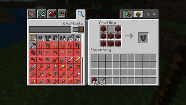 Рецепт крафта незеритового нагрудника