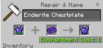 Ремонт предметов в наковальне