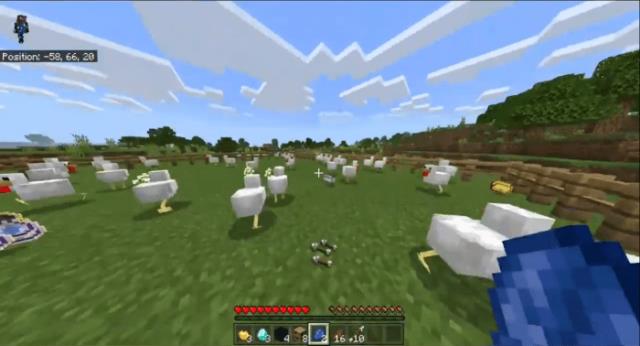 Ферма куриц с дропом различных предметов