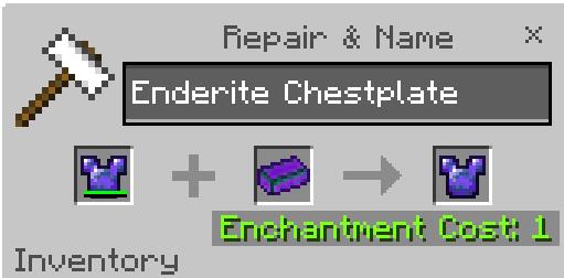 Ремонт эндеритовой брони