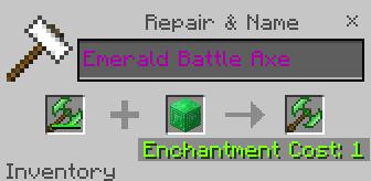 Ремонт изумрудного боевого топора