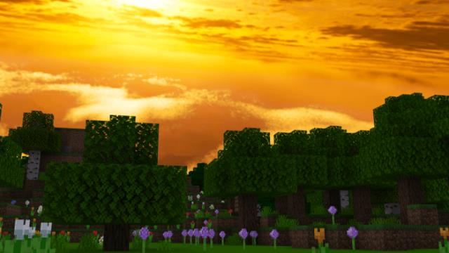 Ярко-оранжевое небо