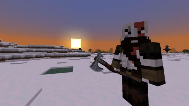 Кратос в зимнем биоме