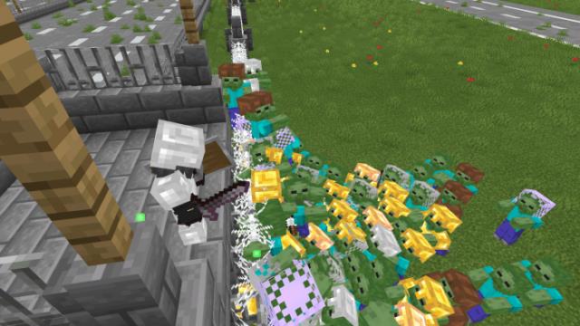 Множество заряженных зомби