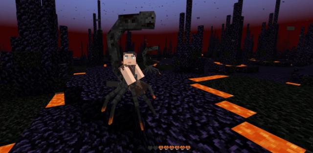 Игрок на восьминогом монстре