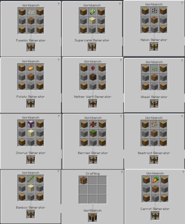 Крафт генераторов семян