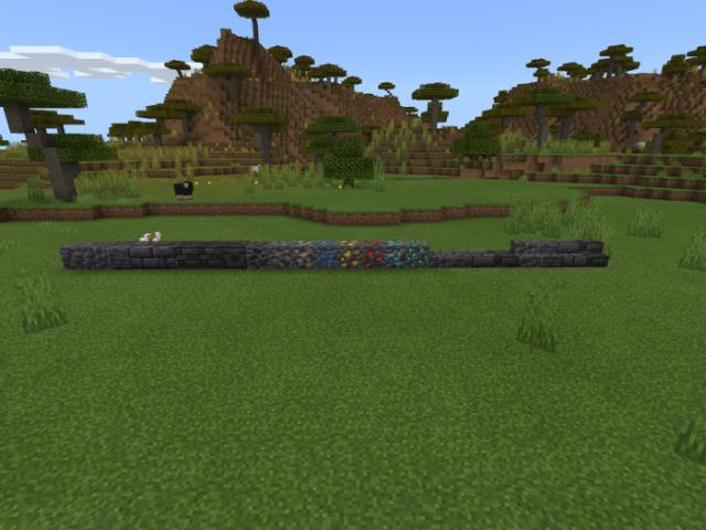 Разные блоки из мрачного камня