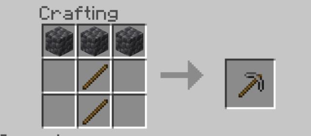 Получение кирки из мрачного камня