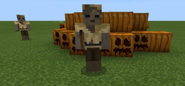 Кадавр рядом с тыквами