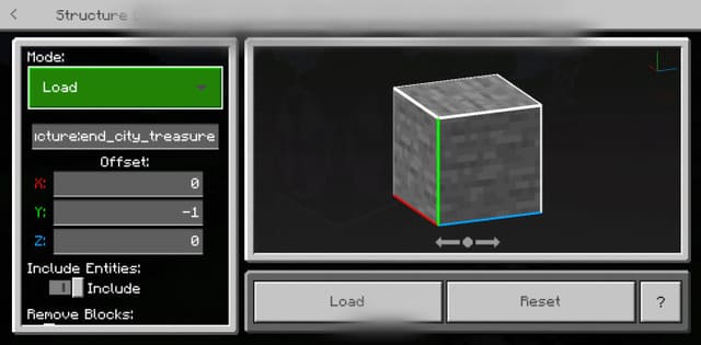Настройки структурного блока