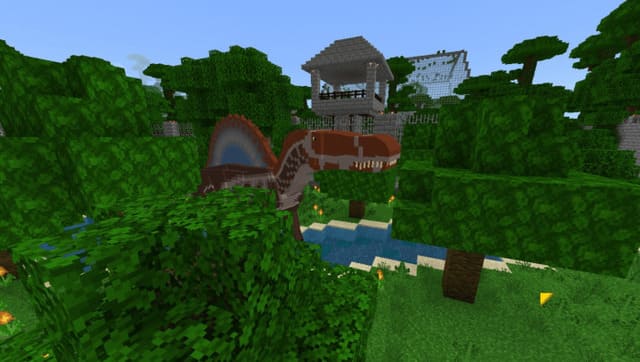 Спинозавр в деревьях