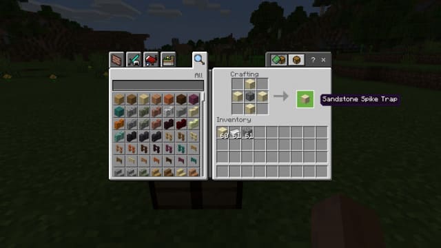 Рецепт крафта песчаной ловушки из шипов